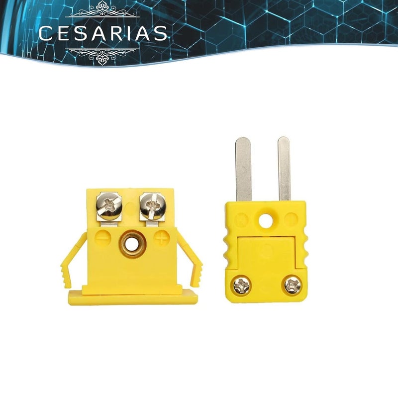 CESARIAS موصل قابس صغير لمستشعر الحرارة من نوع K، ذكر وأنثى، أصفر… - Image 3